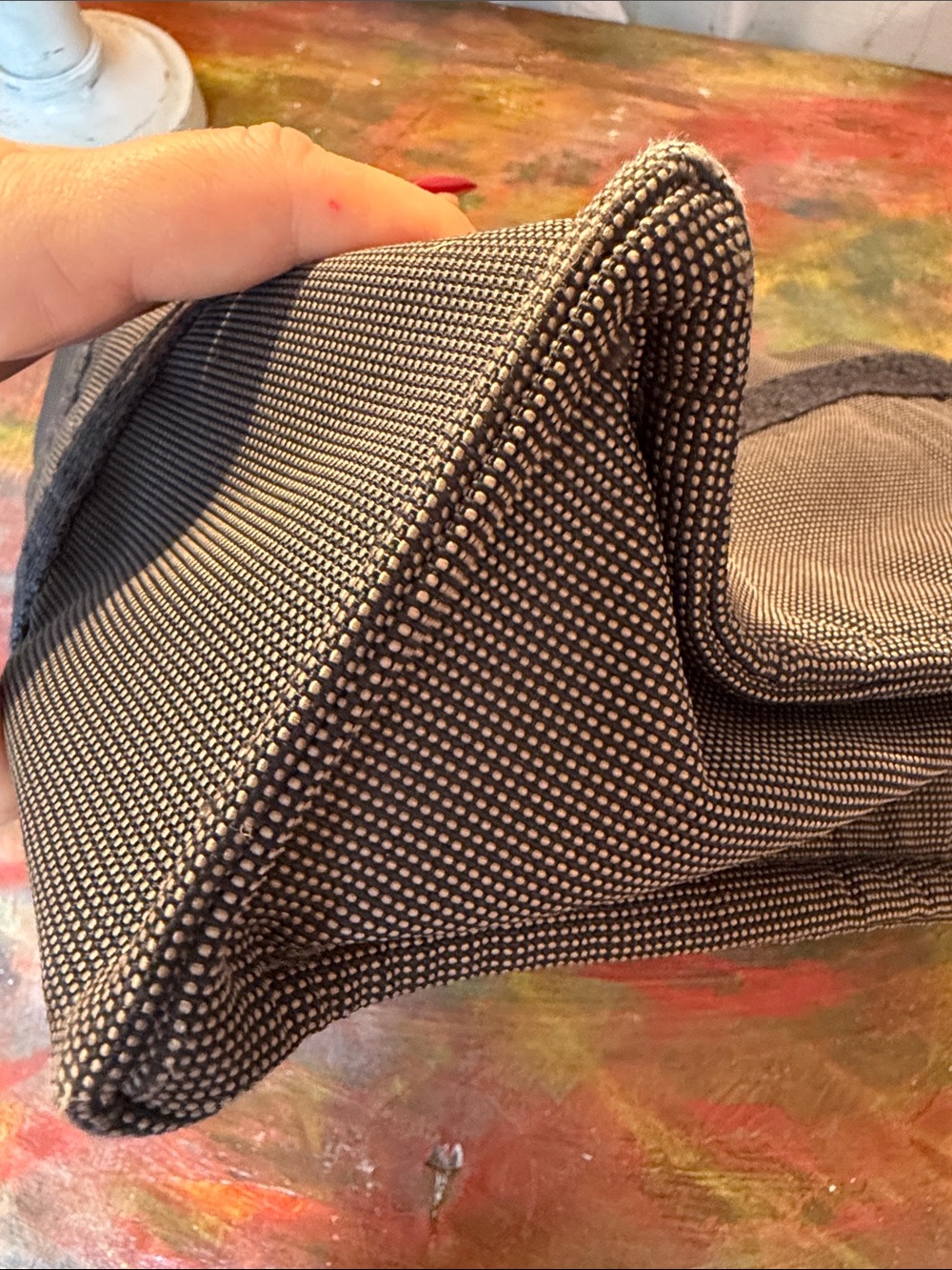 Hermes Tote Bag Card Gray Black Canvas Fourre Tout PM Silver Hardware Unisex - Picture 12 of 16